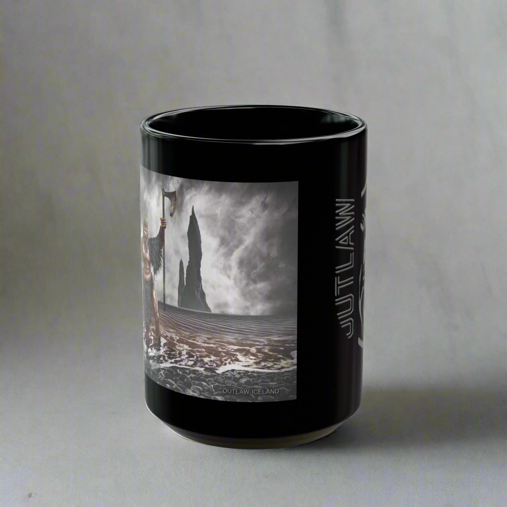 Leif Erikson - Black Mug - 11oz/330ml & 15oz/440ml