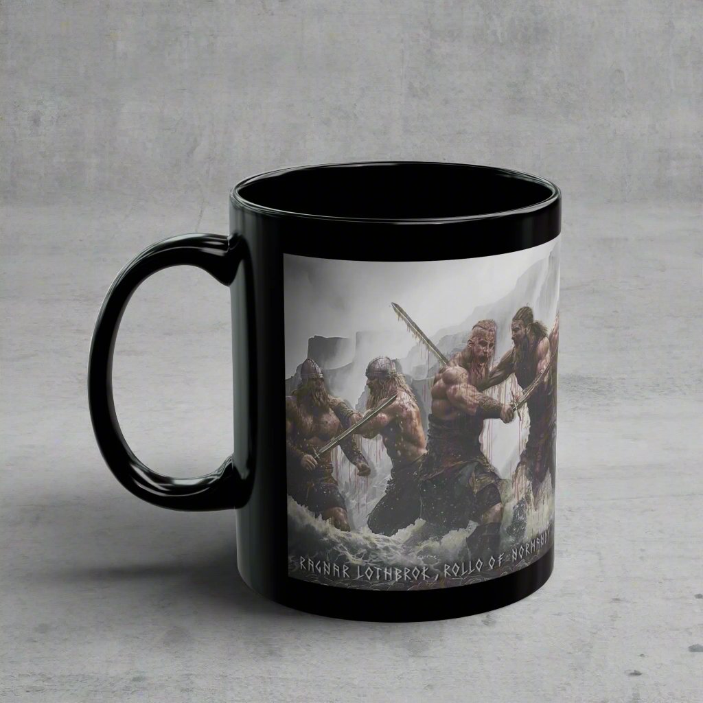 Ragnar Lothbrok & Rollo Of Normandy - Black Mug - 11oz/330ml & 15oz/440ml