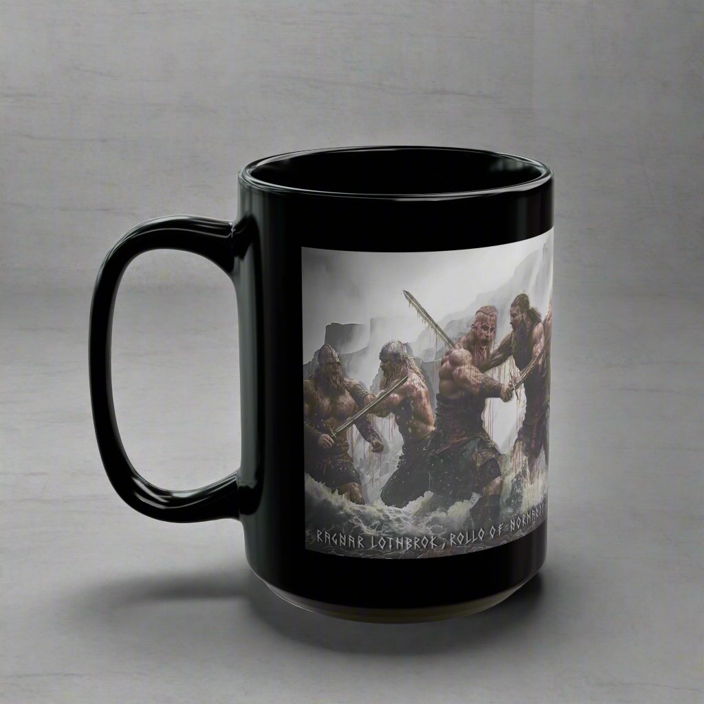 Ragnar Lothbrok & Rollo Of Normandy - Black Mug - 11oz/330ml & 15oz/440ml