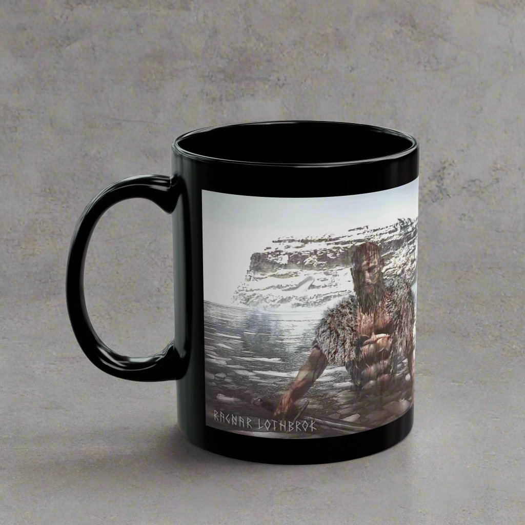 Ragnar Lothbrok - Black Mug - 11oz/330ml & 15oz/440ml