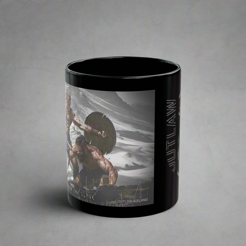 Gisli Sursson & Kolur The Slave - Black Mug - 11oz/330ml & 15oz/440ml