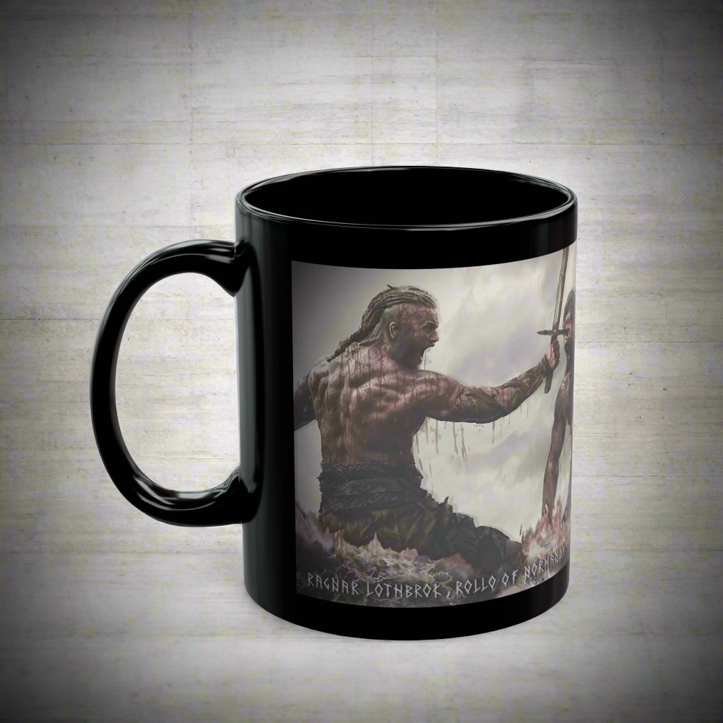 Ragnar Lothbrok & Rollo Of Normandy - Black Mug - 11oz/330ml & 15oz/440ml