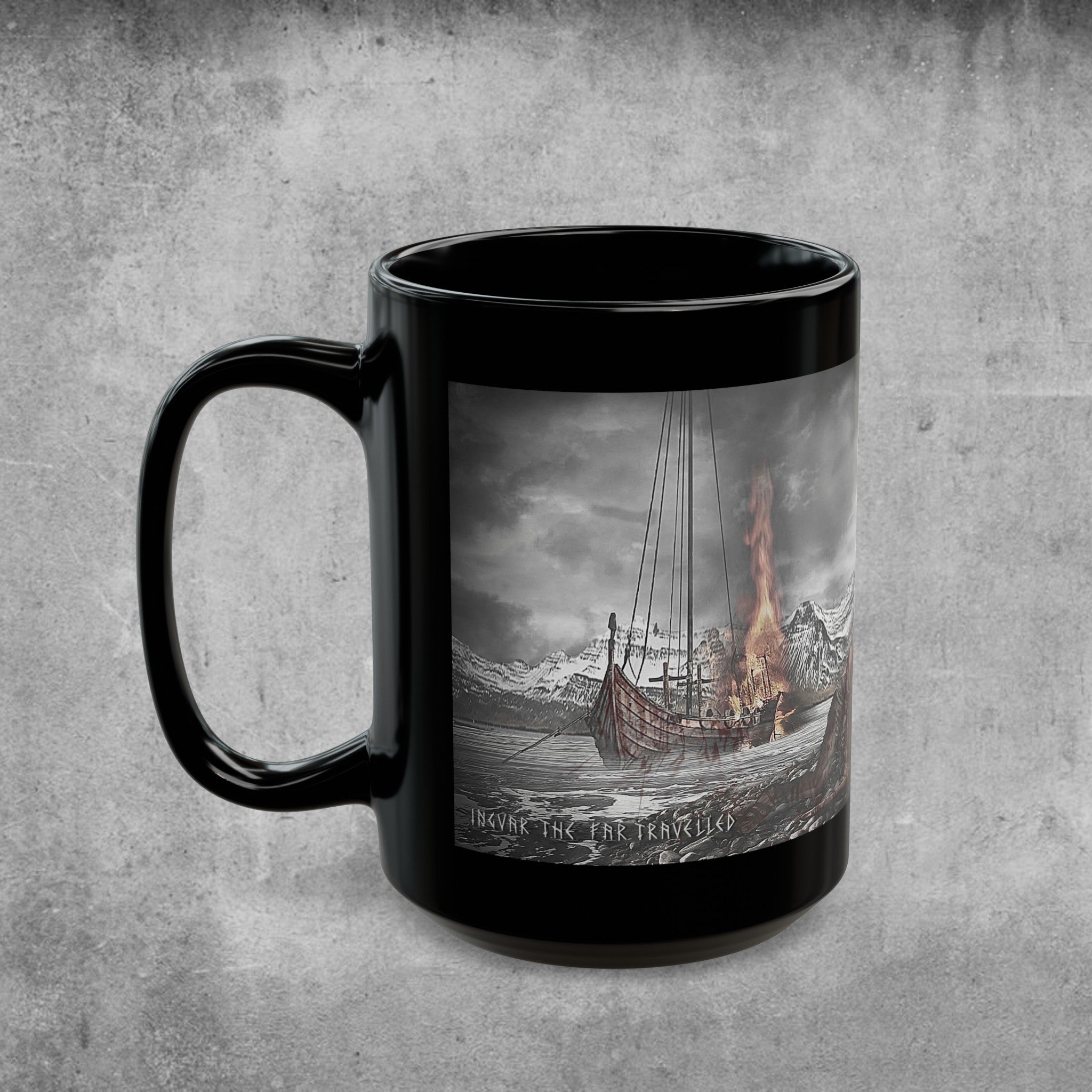 Ingvar The Far Traveled - Black Mug - 11oz/330ml & 15oz/440ml