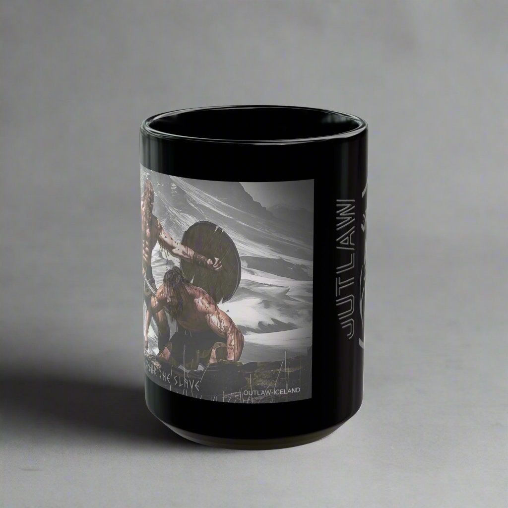 Gisli Sursson & Kolur The Slave - Black Mug - 11oz/330ml & 15oz/440ml