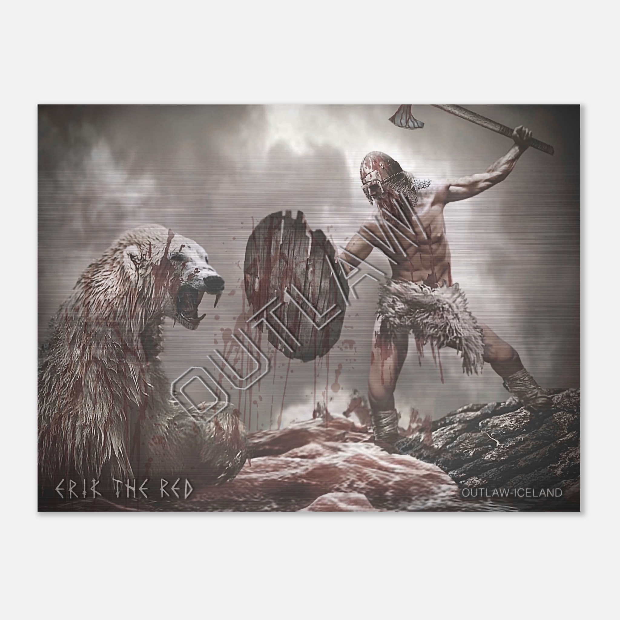 Erik The Red - Brushed Aluminum Print