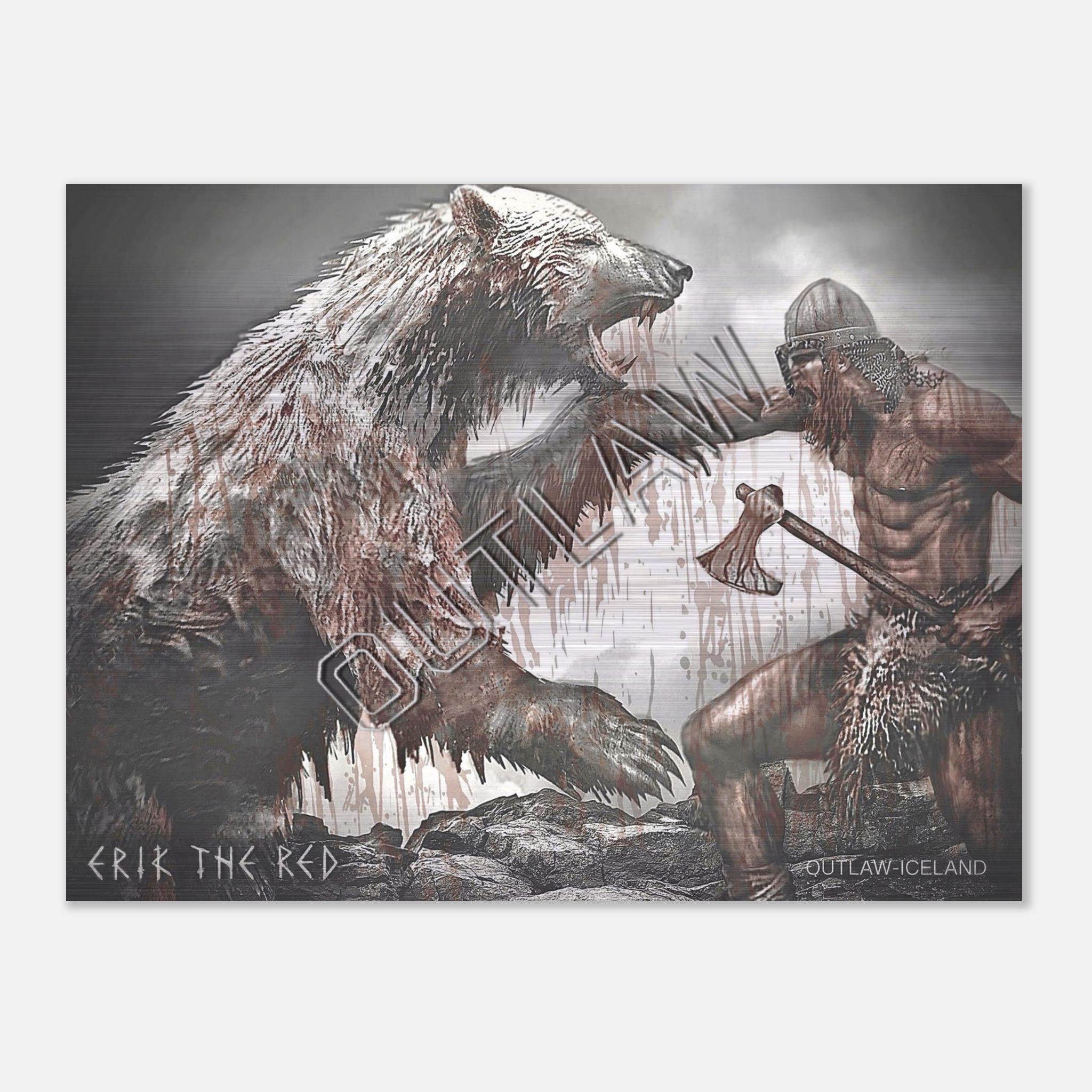 Erik The Red - Brushed Aluminum Print