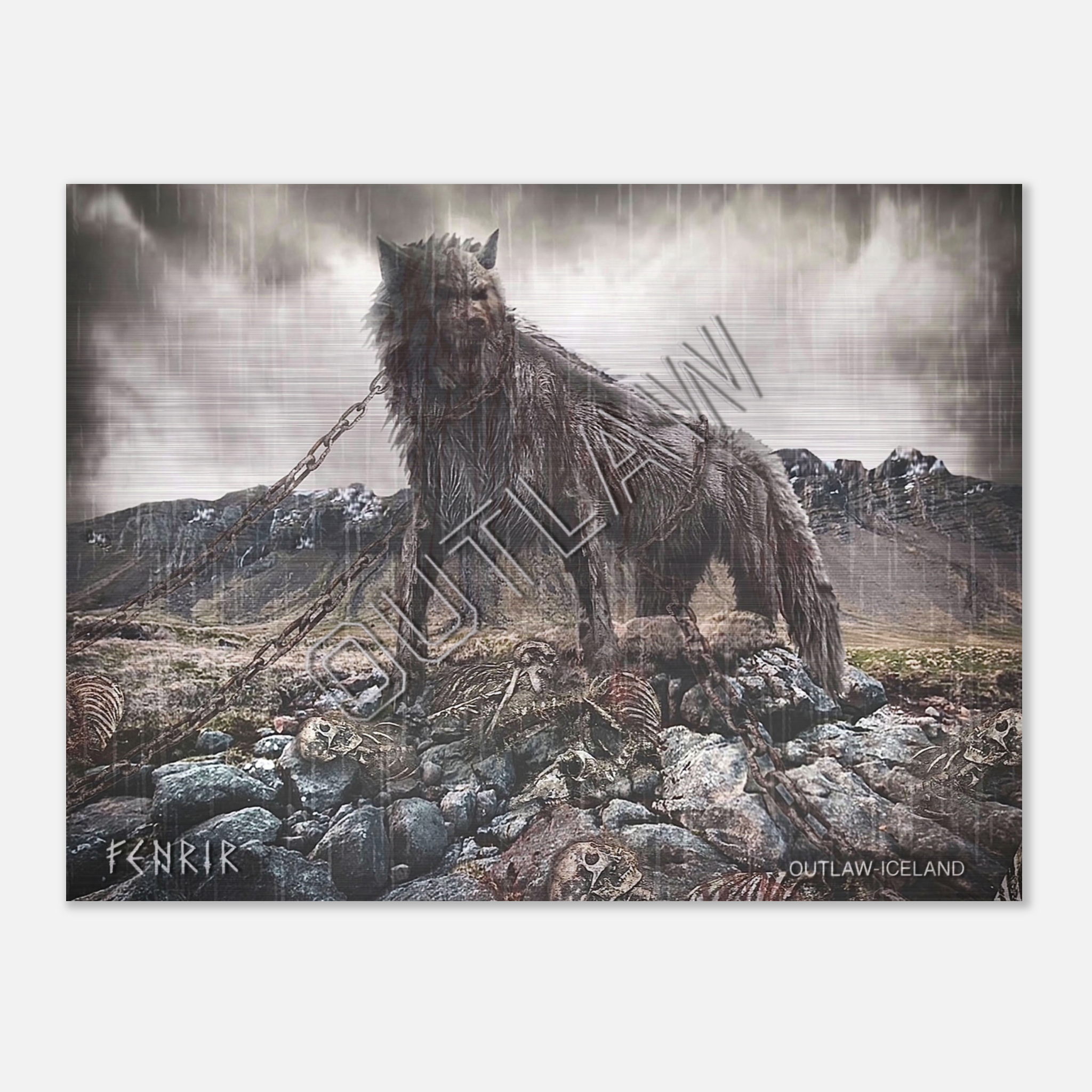 Fenrir - Brushed Aluminum Print