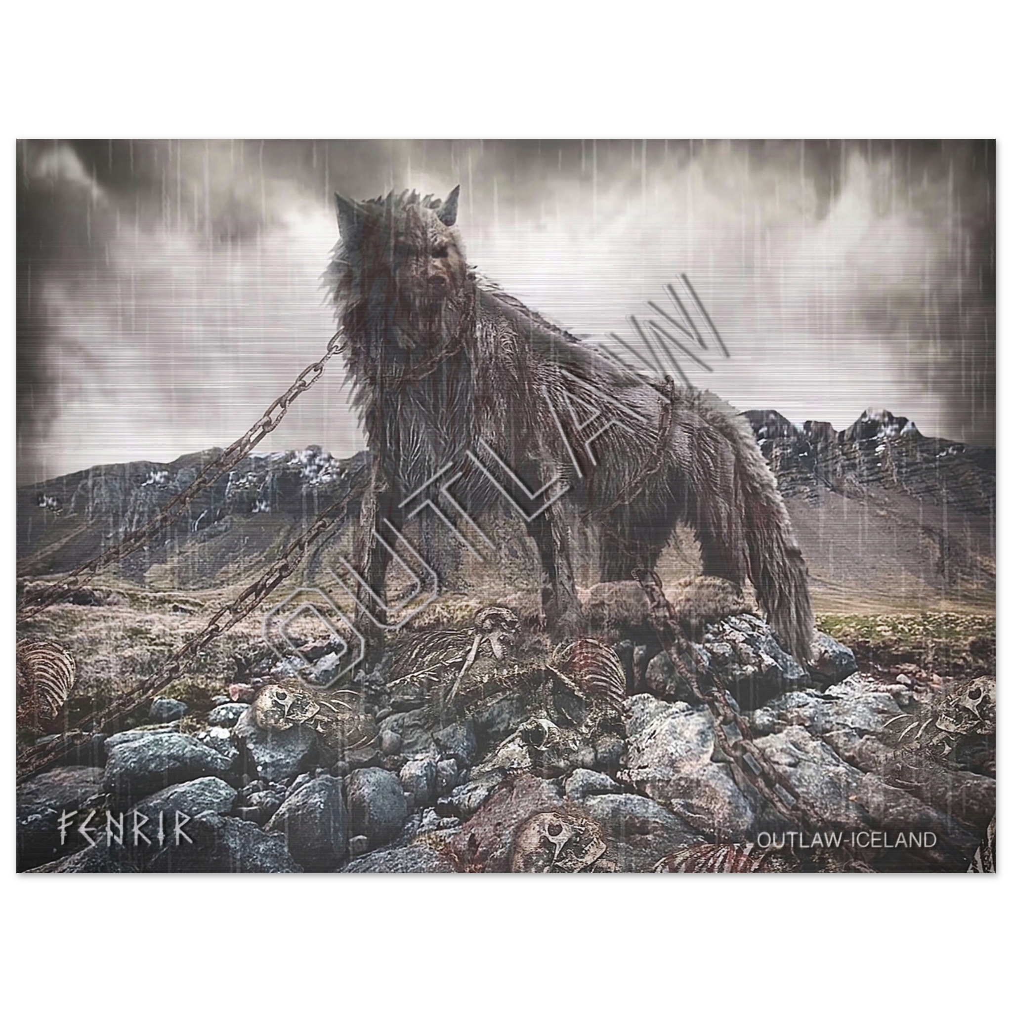 Fenrir - Brushed Aluminum Print