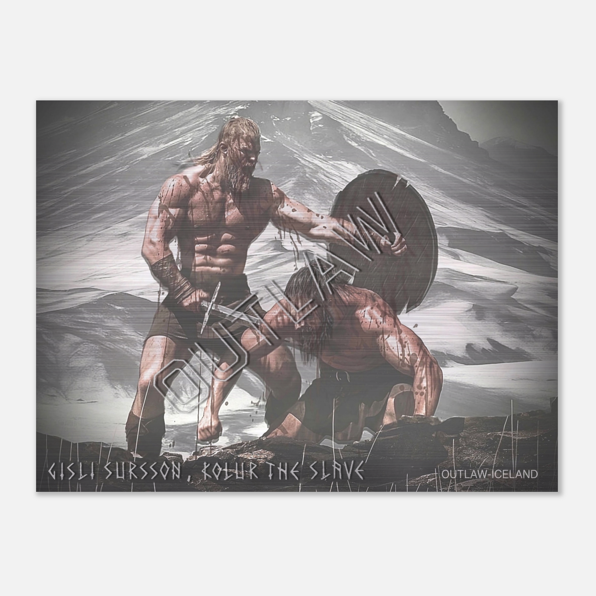 Gisli Sursson & Kolur The Slave - Brushed Aluminum Print