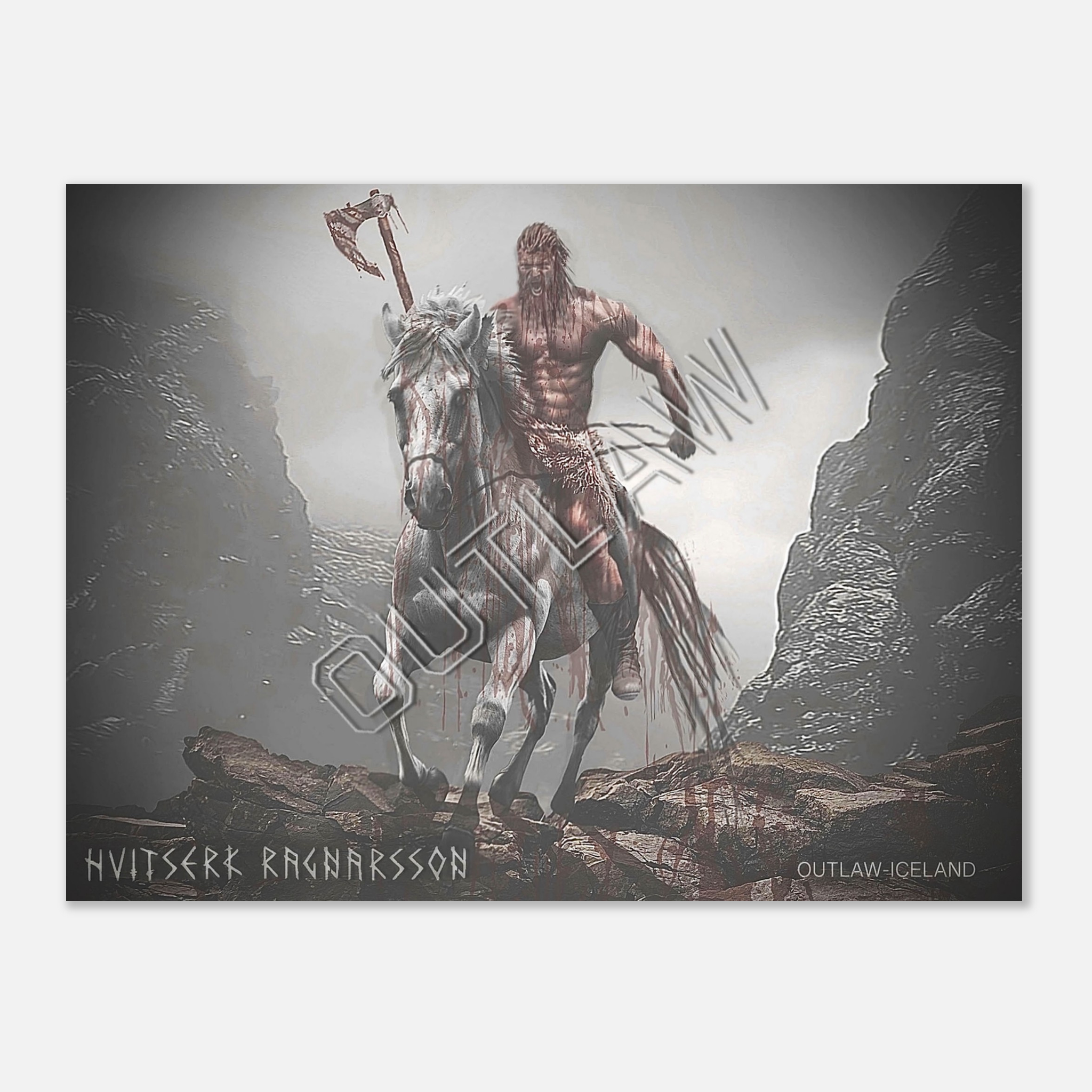 Hvitserk Ragnarsson - Aluminum Print