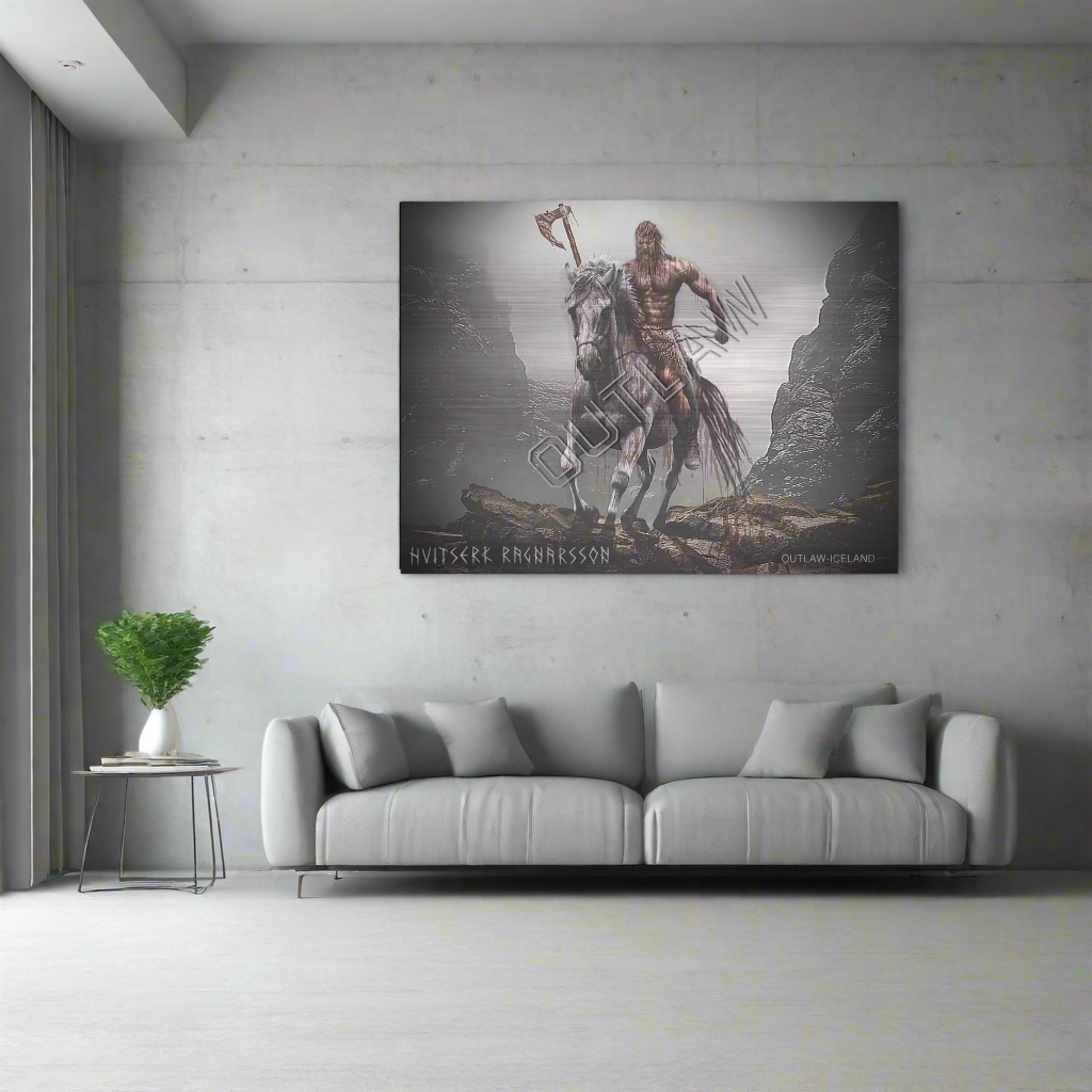 Hvitserk Ragnarsson - Brushed Aluminum Print