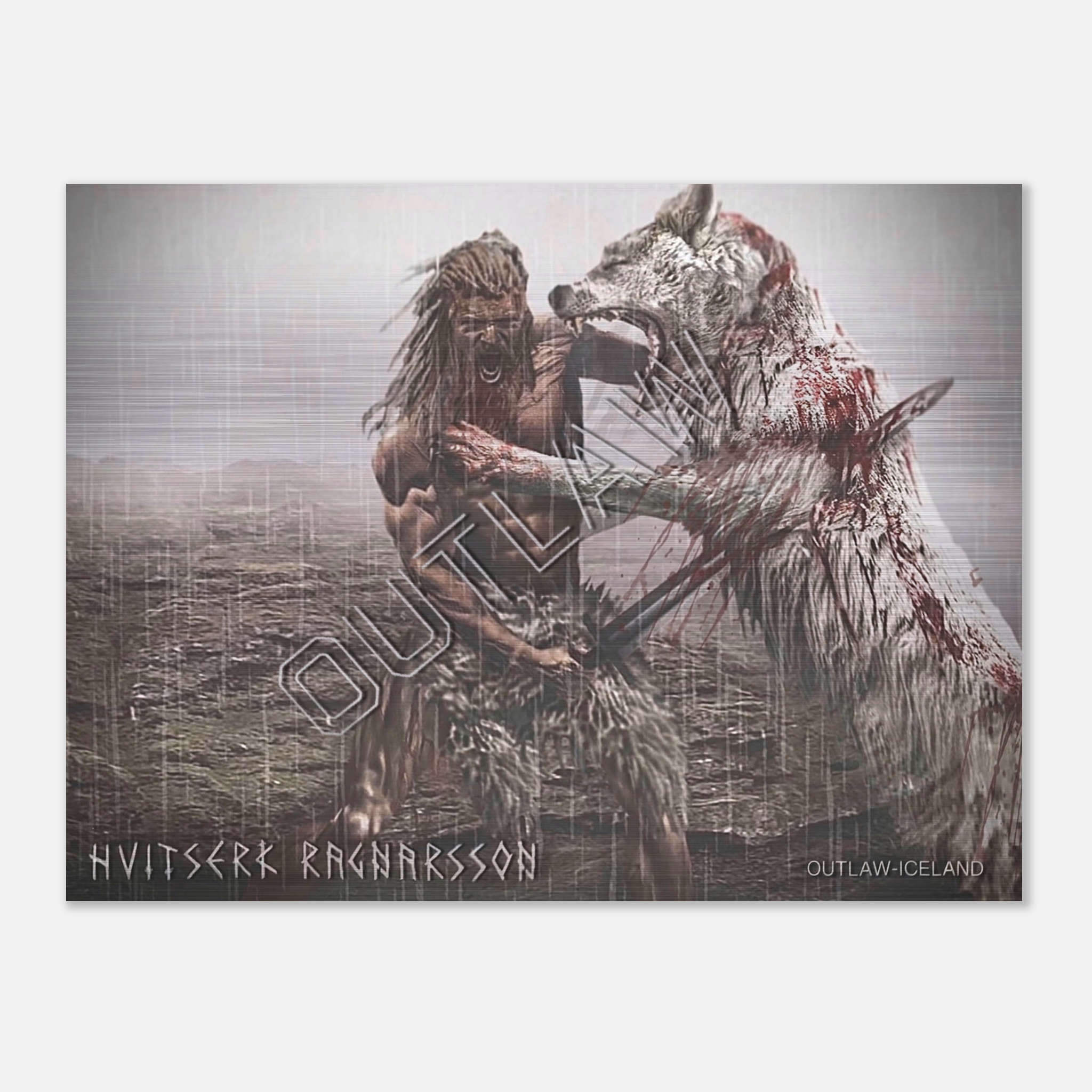 Hvitserk Ragnarsson - Brushed Aluminum Print