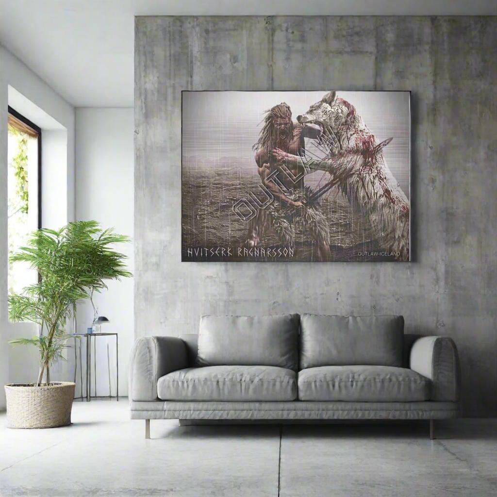 Hvitserk Ragnarsson - Brushed Aluminum Print