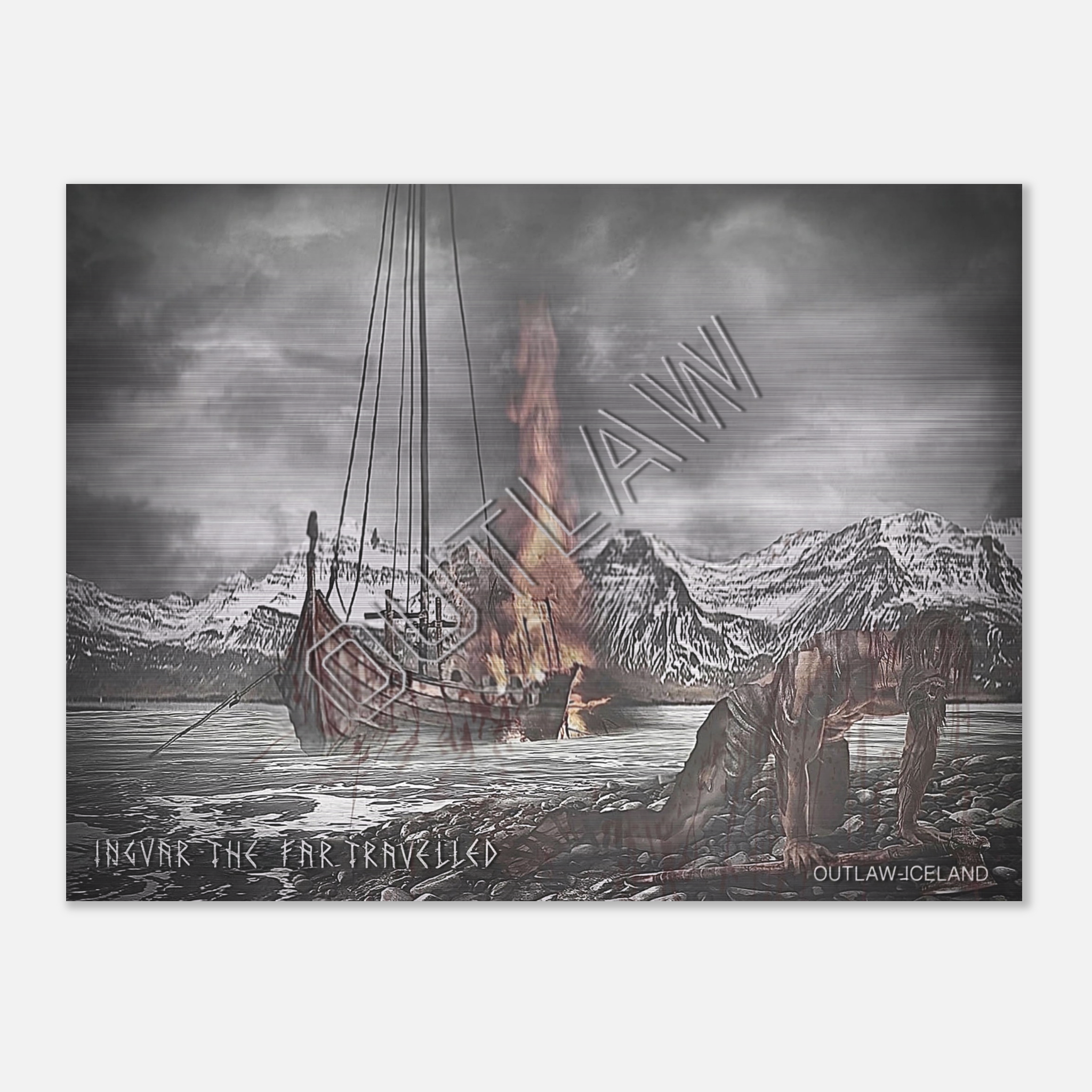 Ingvar The Far Traveled - Brushed Aluminum Print