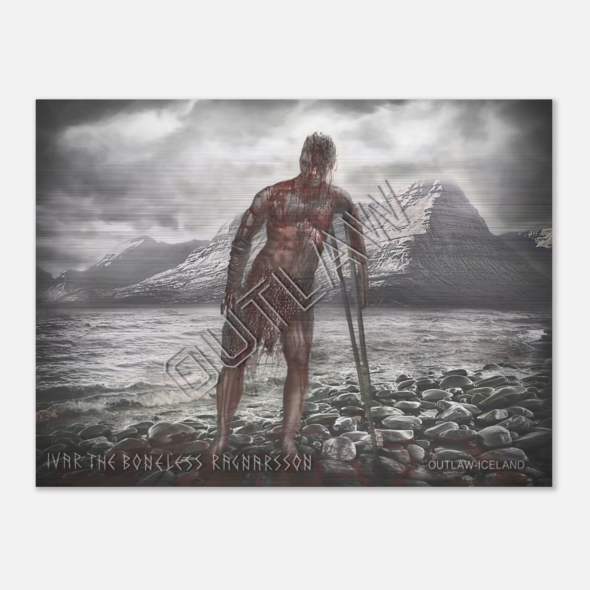 Ivar The Boneless Ragnarsson - Brushed Aluminum Print