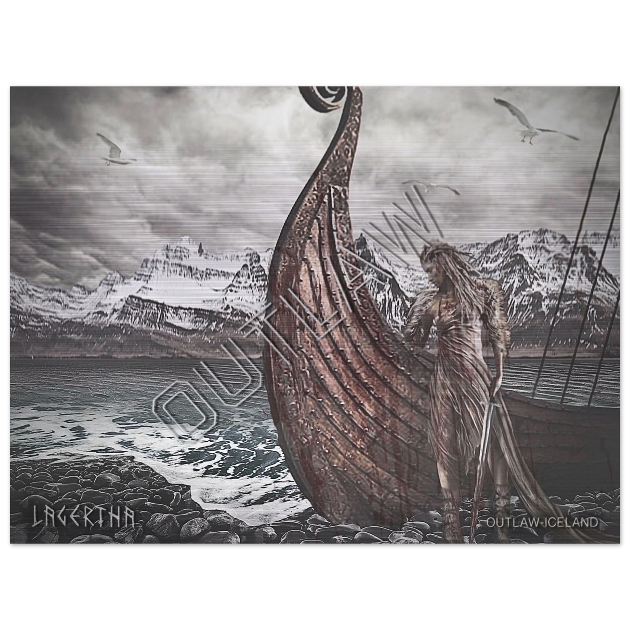 Lagertha - Brushed Aluminum Print