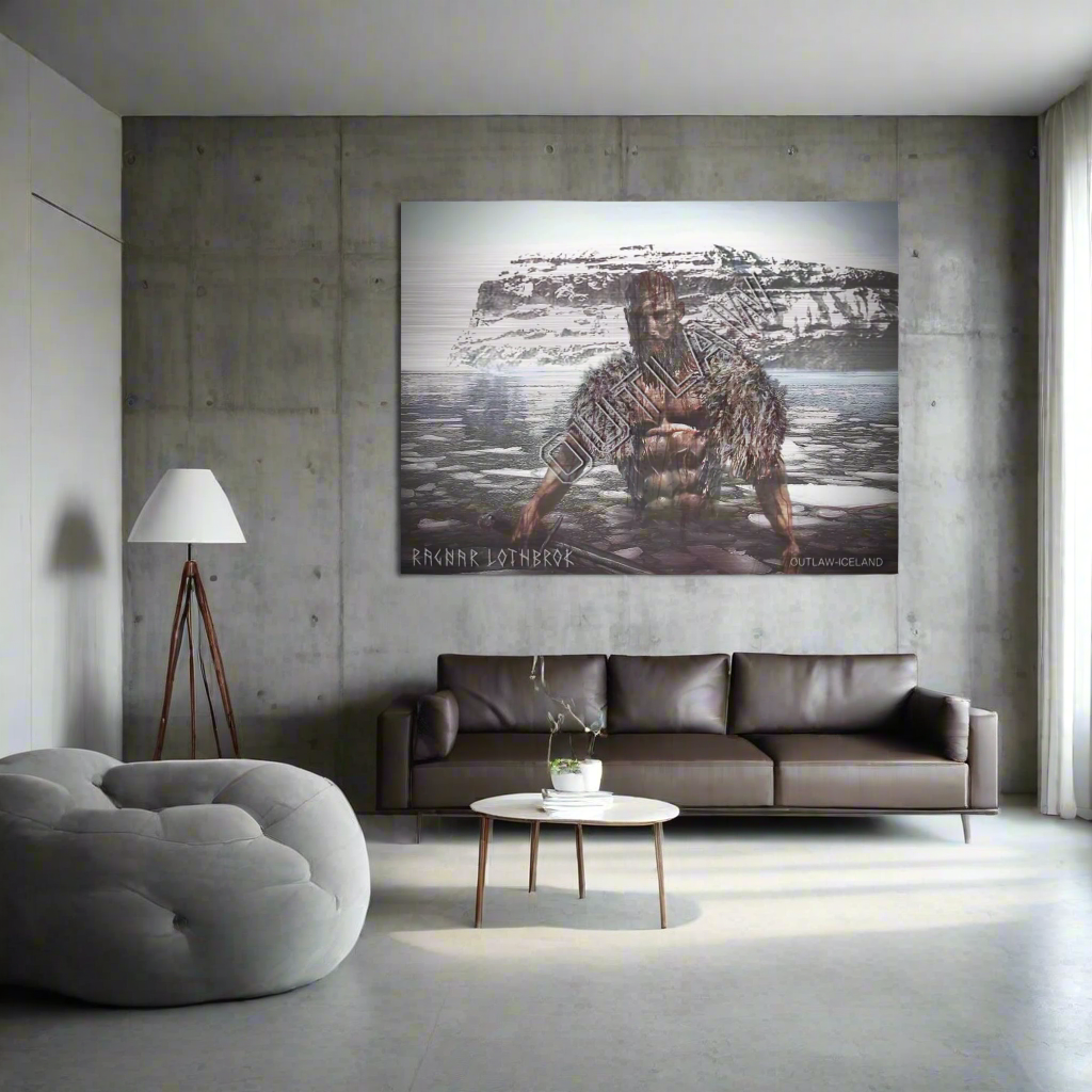 Ragnar Lothbrok - Brushed Aluminum Print