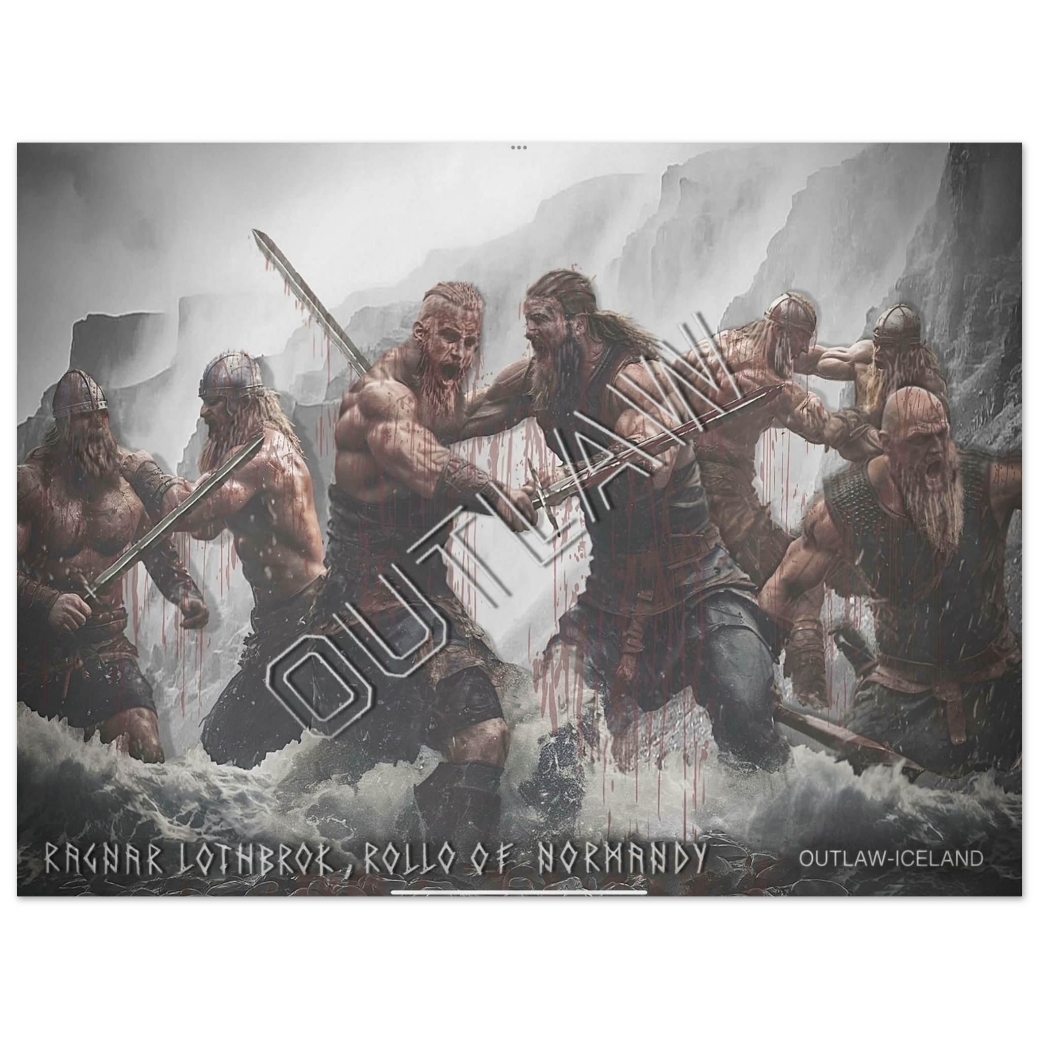 Ragnar Lothbrok & Rollo of Normandy - Aluminum Print