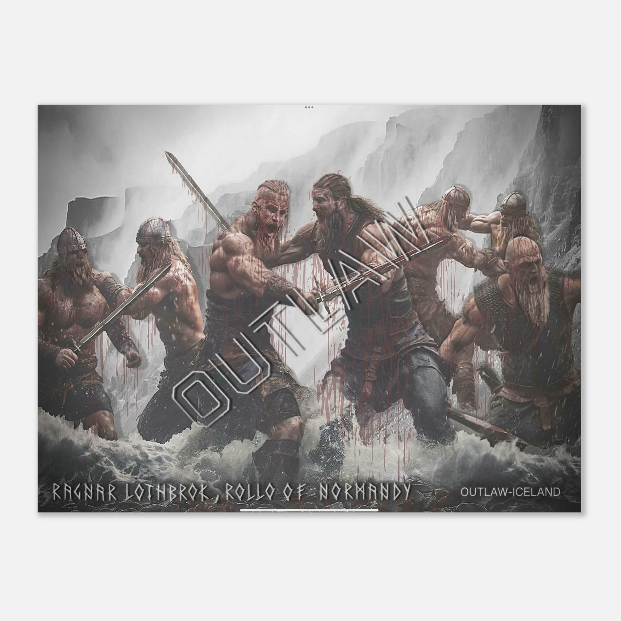 Ragnar Lothbrok & Rollo of Normandy - Aluminum Print